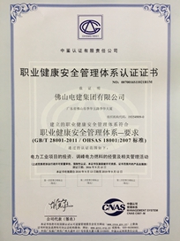 qm球盟会集团职业健康安全管理体系认证证书